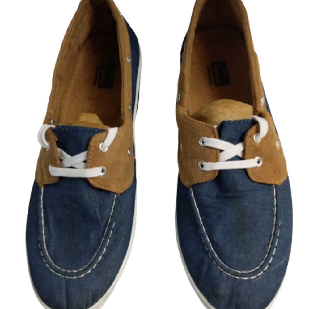 Alpine Swiss Casual Boat shoes Lightweight Mens Blue Denim